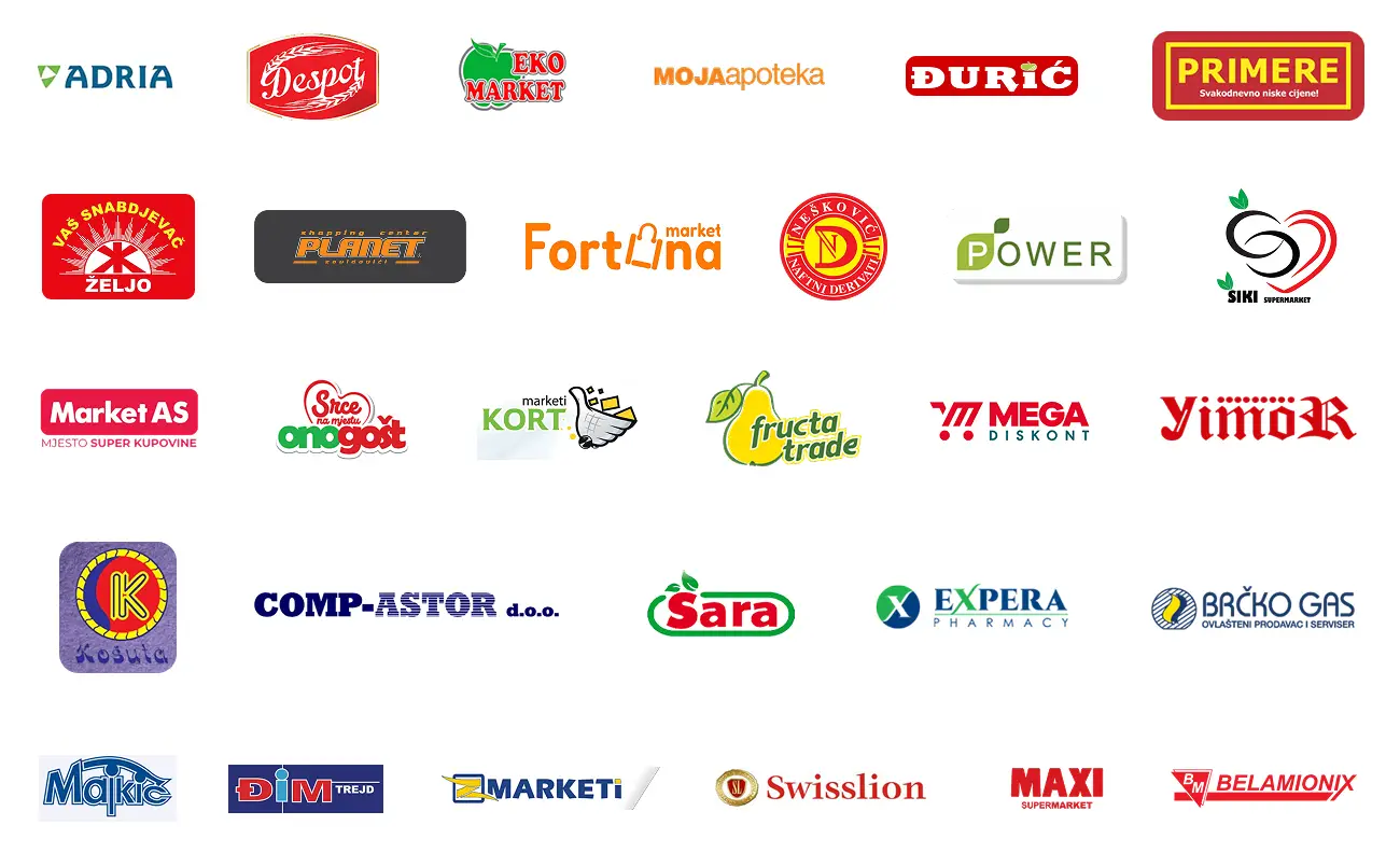 Logotipi kompanija koji su nasi vjerni klijenti